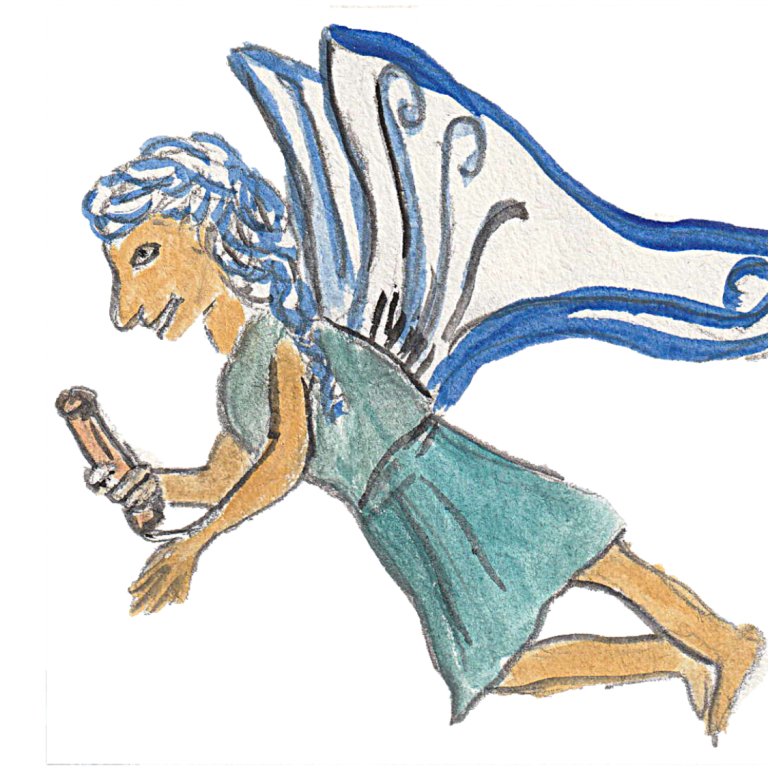 Elfe mit Schriftrolle